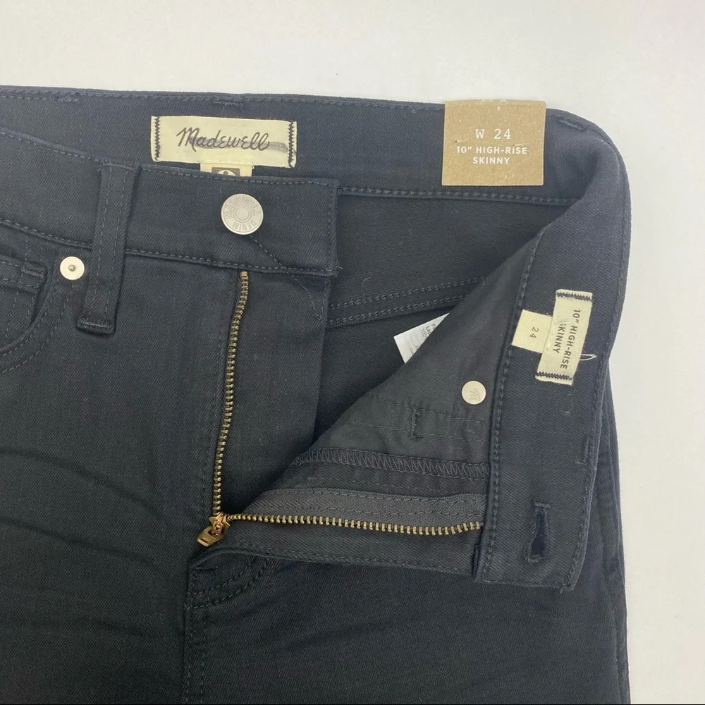 Madewell 10” High Rise Skinny Jeans Tencel Denim Edition: Lunar Black Wash